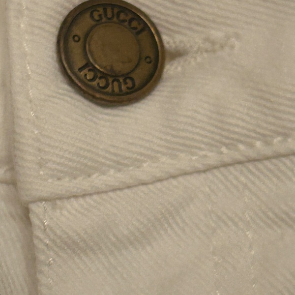 Gucci White Low Rise Jeans - Picture 4 of 8
